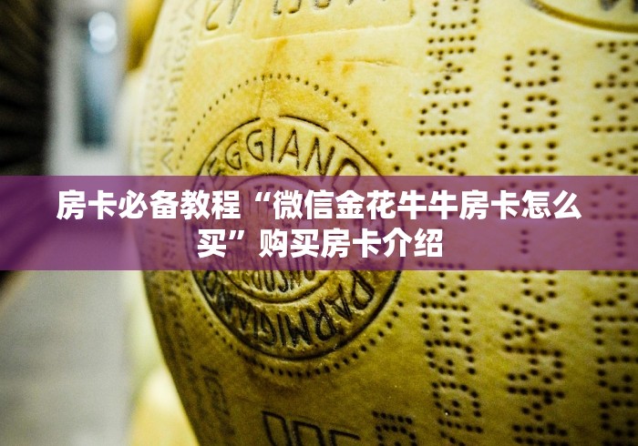 房卡必备教程“微信金花牛牛房卡怎么买”购买房卡介绍